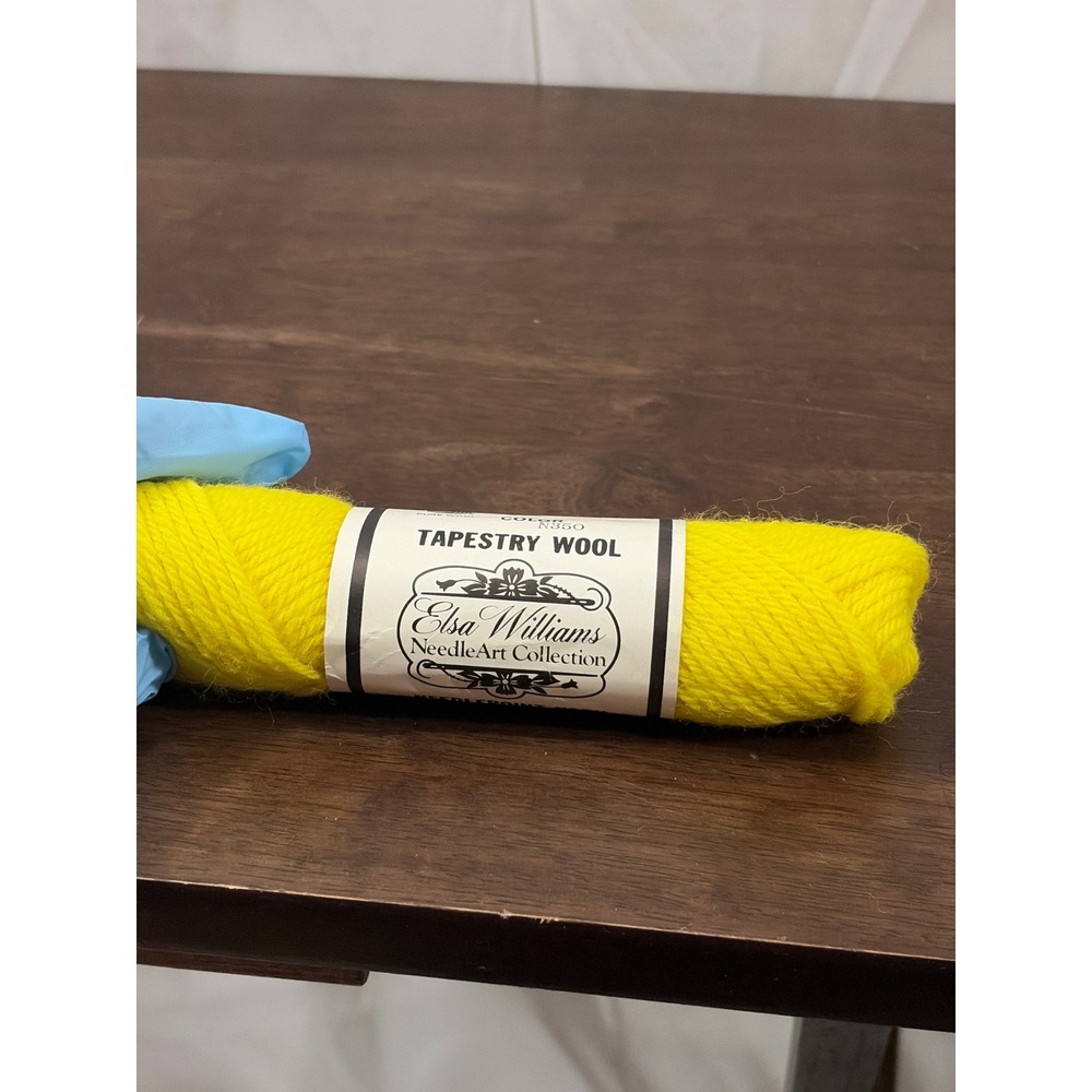 Elsa Williams Tapestry Wool Needlepoint Yarn Yellow N350 100% Pure Wool 40 Yards